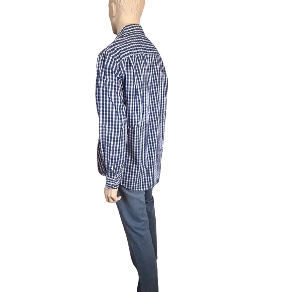 Bobby Jones Shirt Button Up Blue Plaid Long Sleeve 100% Cotton  Versatile As New - Picture 4 of 16